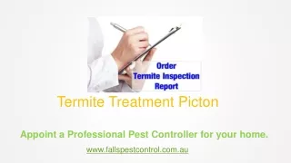 Advanced  Termite Treatment Picton- Falls Pest Control