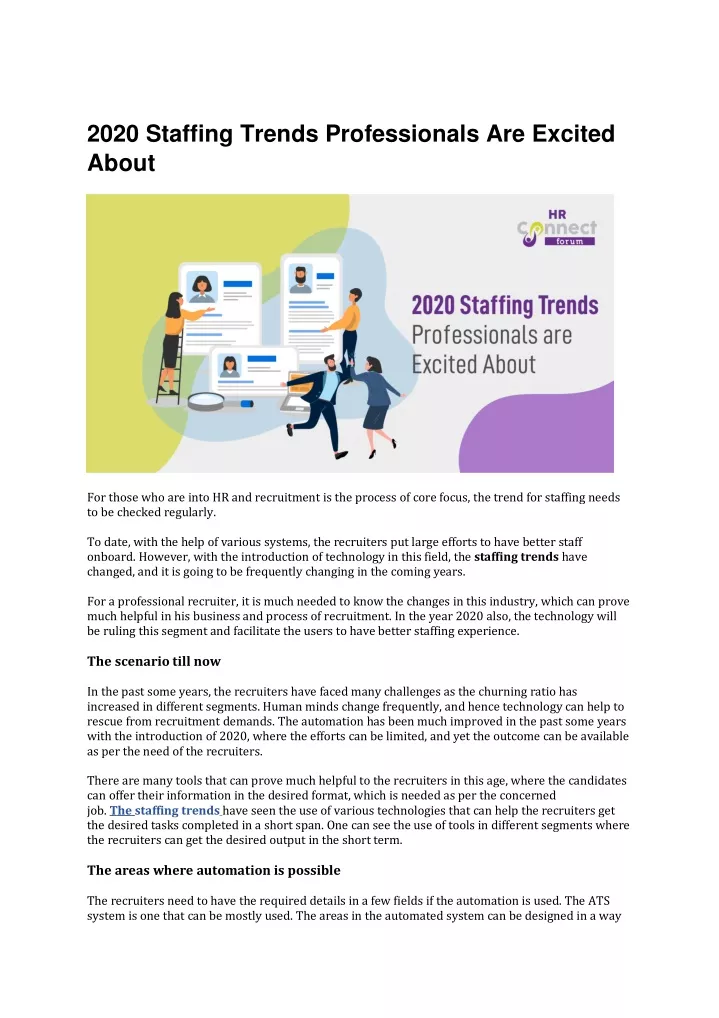 2020 staffing trends professionals are excited