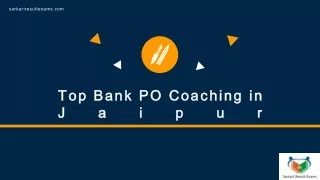 Top Bank PO Coaching in Jaipur