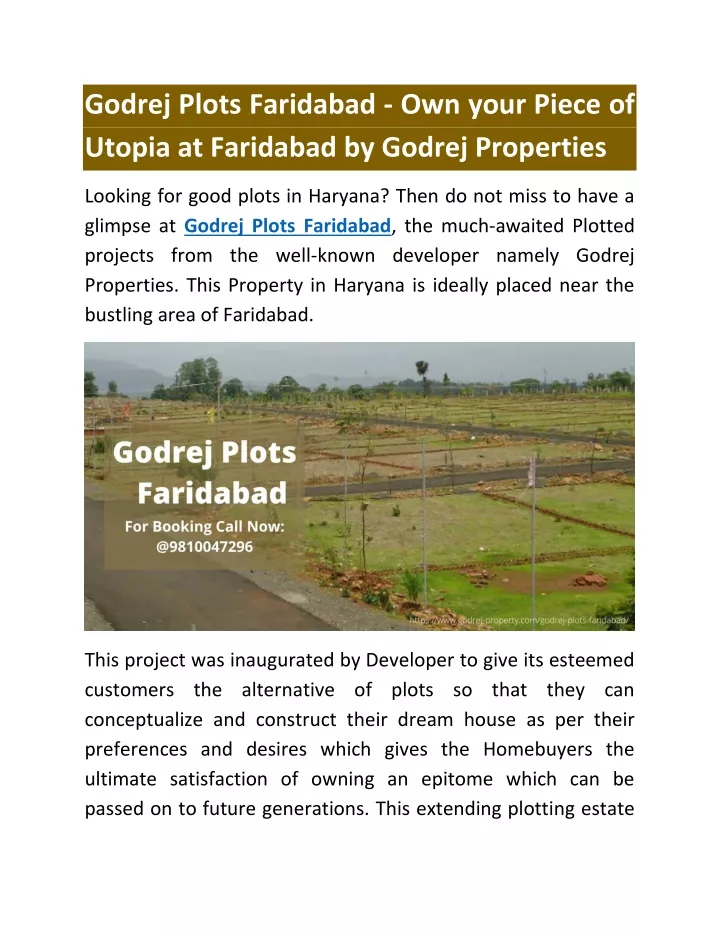 godrej plots faridabad own your piece of utopia