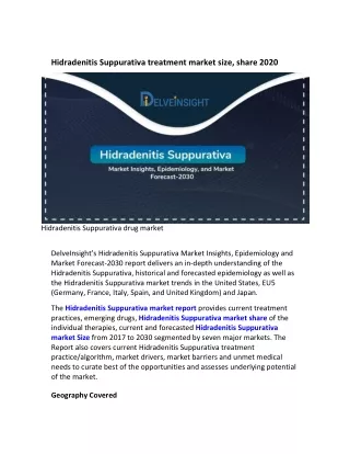 hidradenitis suppurativa treatment market size