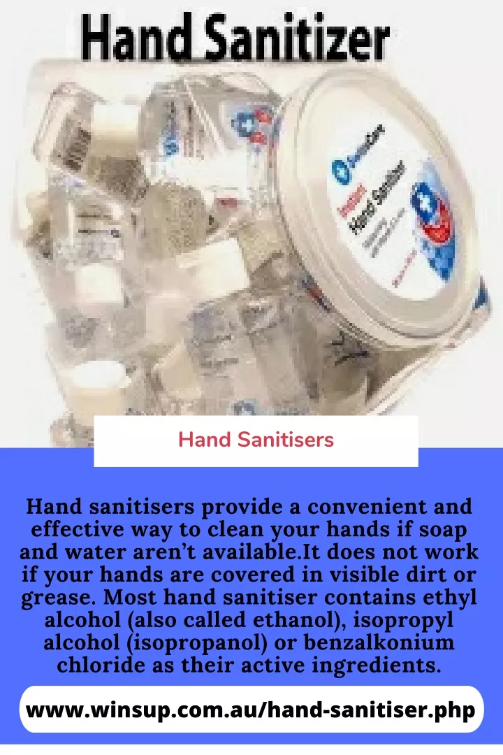 hand sanitisers
