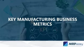 key manufacturing business metrics