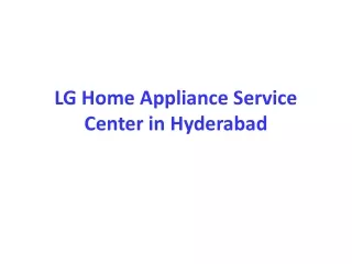 Home Appliance Service Center in Hyderabad