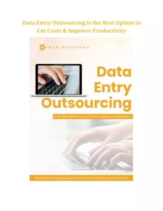data entry outsourcing is the best option