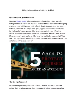 5 Ways to Protect Yourself After an Accident