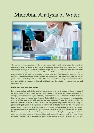 Microbial testing UK