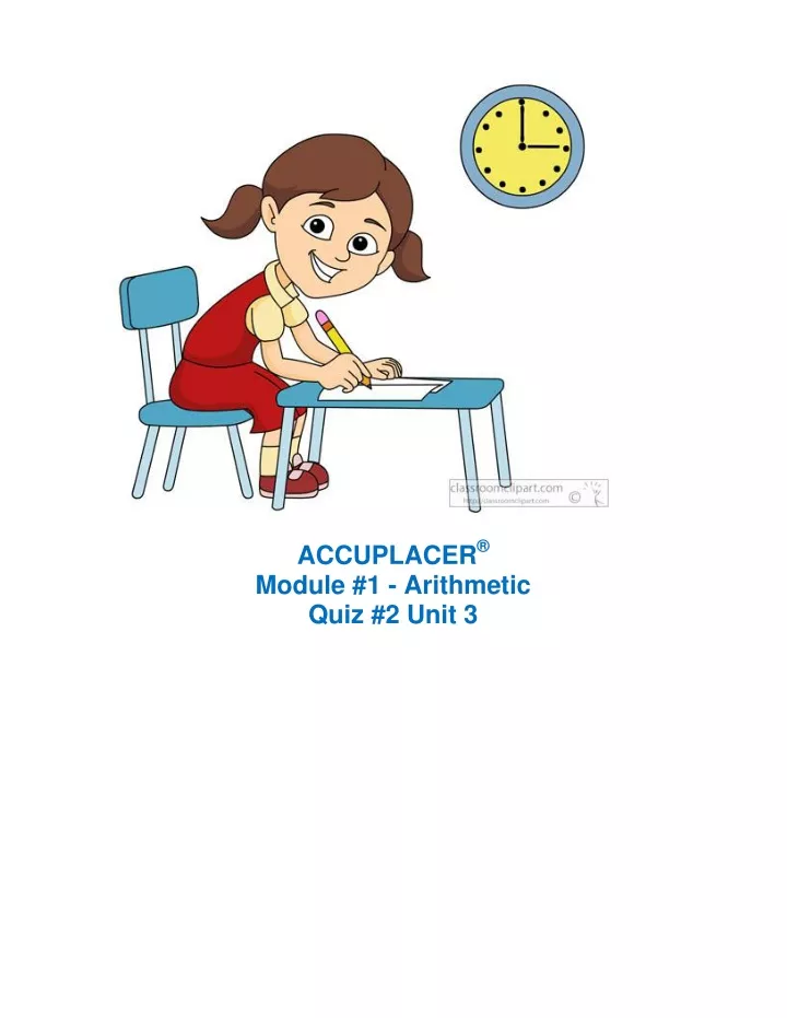 accuplacer module 1 arithmetic quiz 2 unit 3