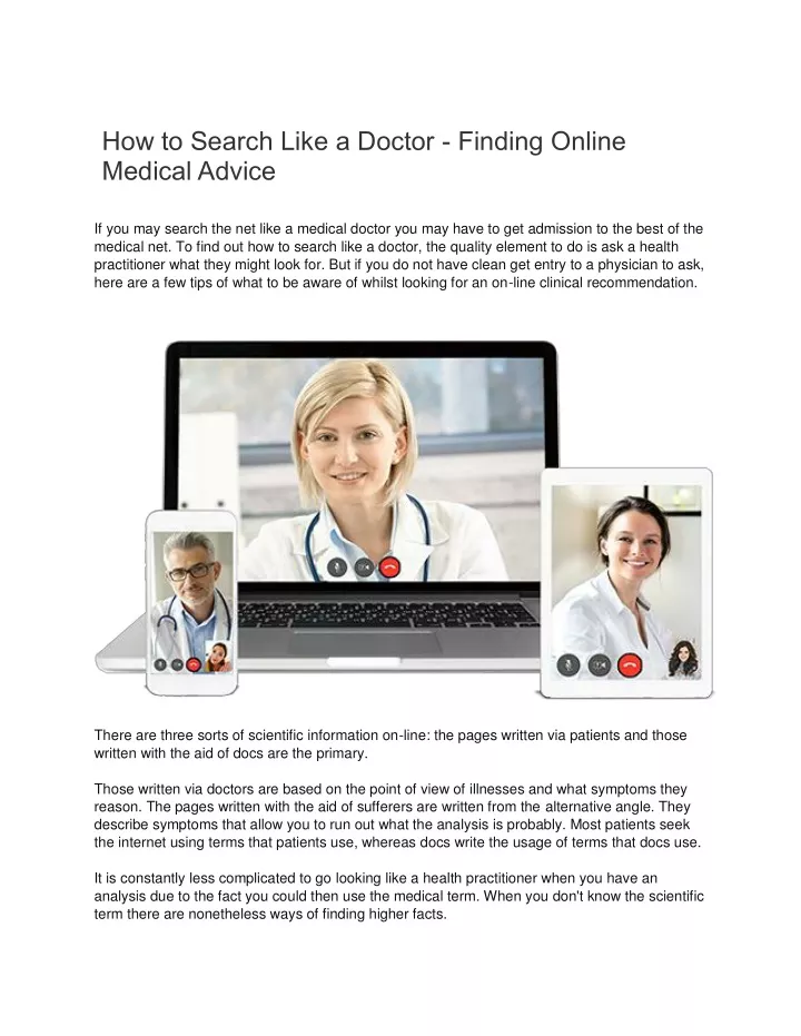 how to search like a doctor finding online