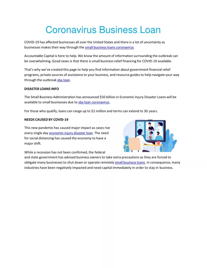 coronavirus business loan