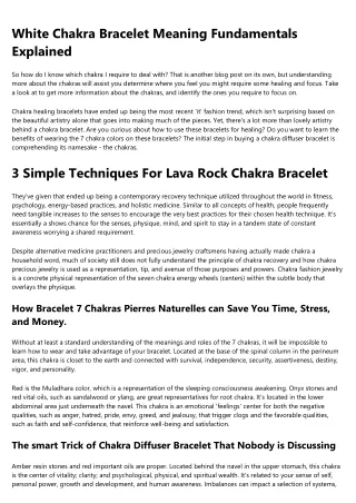 See This Report about Chakra Bracelet Instructions