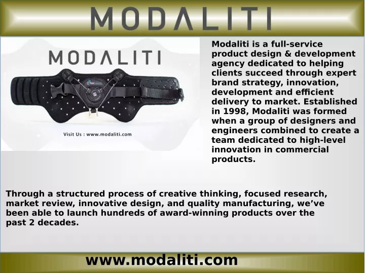 modaliti is a full service product design