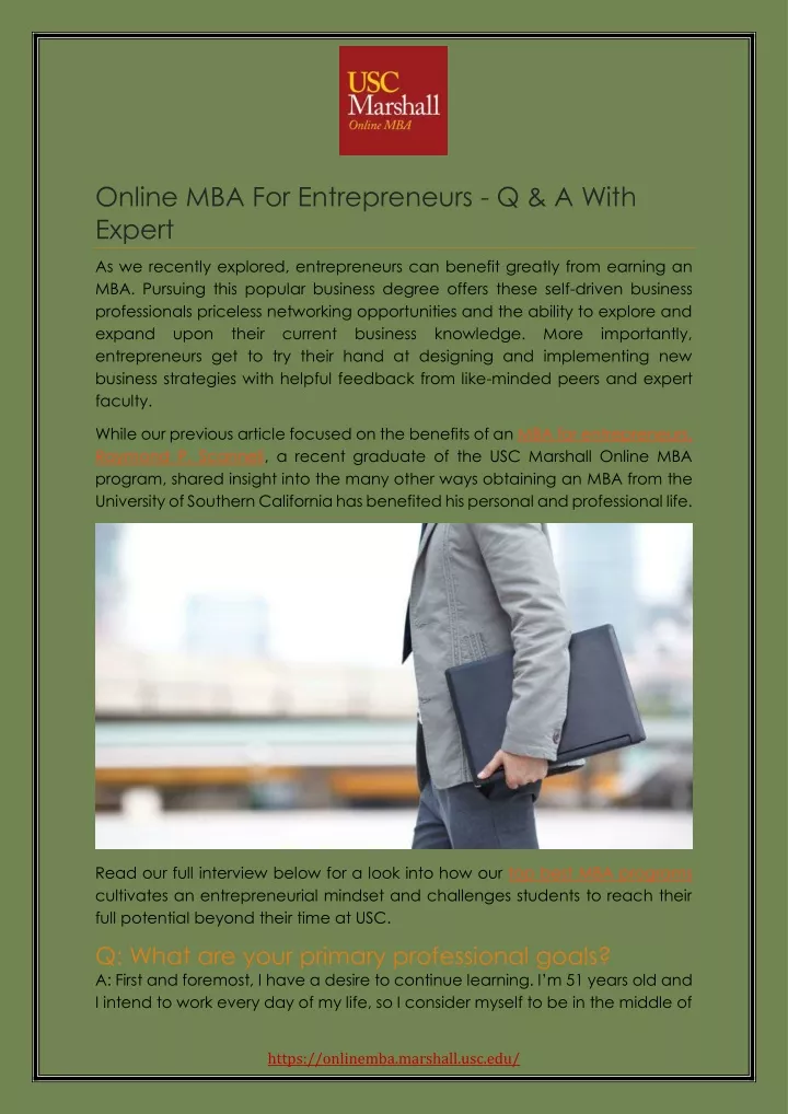 online mba for entrepreneurs q a with expert