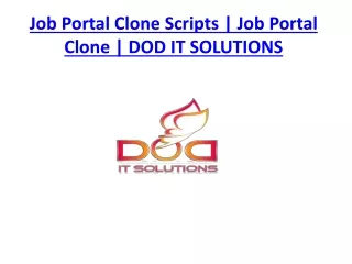 Job Portal Clone Scripts | Job Portal Clone | DOD IT SOLUTIONS