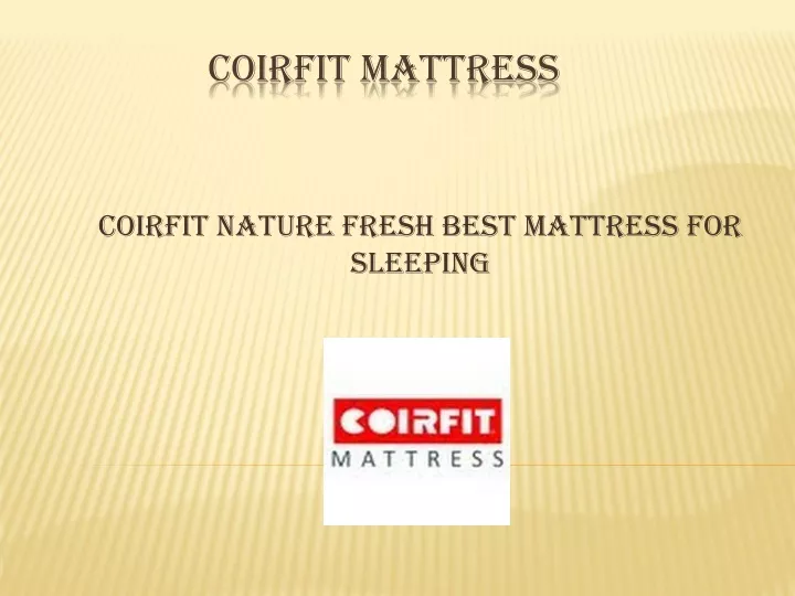 coirfit nature fresh best mattress for sleeping