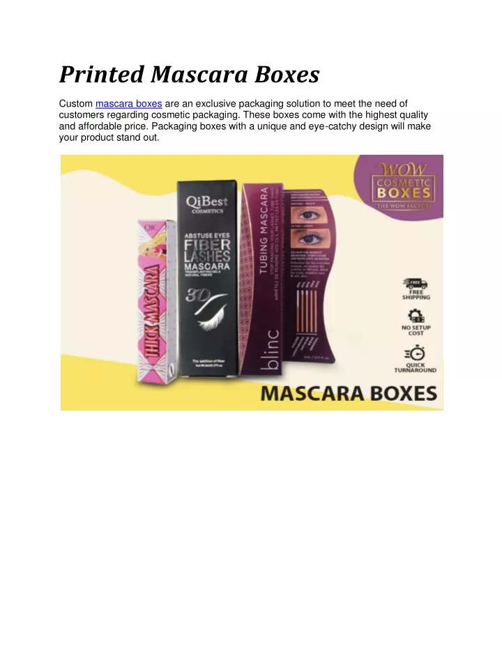 printed mascara boxes