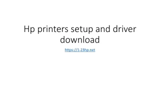 hp printer setup and driver download