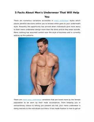 5 facts about men s underwear that will help