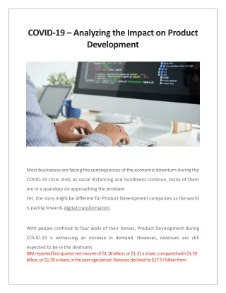 covid 19 analyzing the impact on product