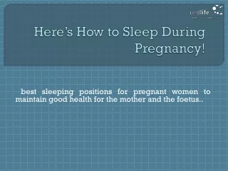 here s how to sleep during pregnancy