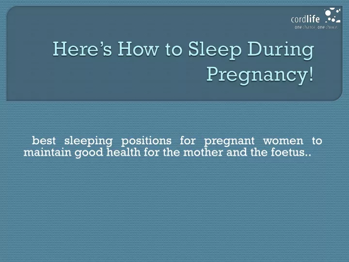 here s how to sleep during pregnancy