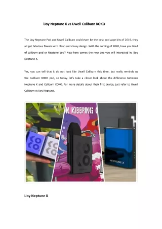 ijoy neptune x vs uwell caliburn koko