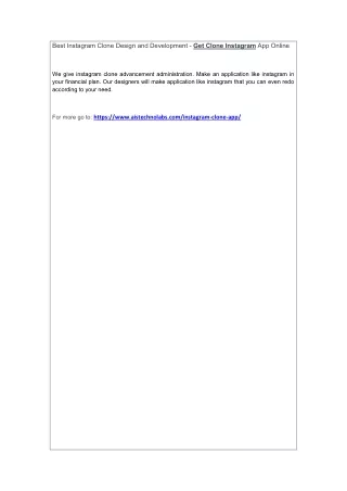 best instagram clone design and development