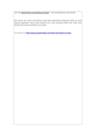 get the best online food delivery script top food