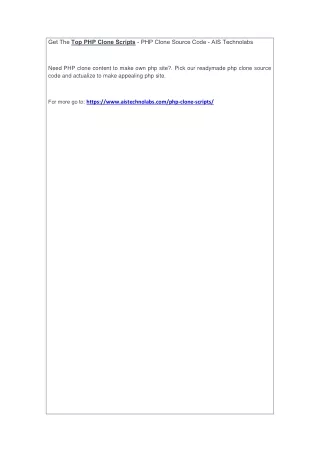 get the top php clone scripts php clone source