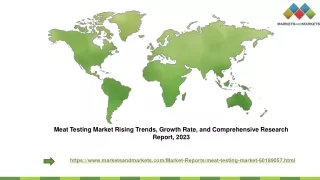 meat testing market rising trends growth rate