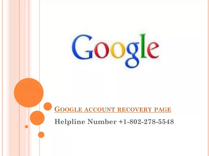 google account recovery page