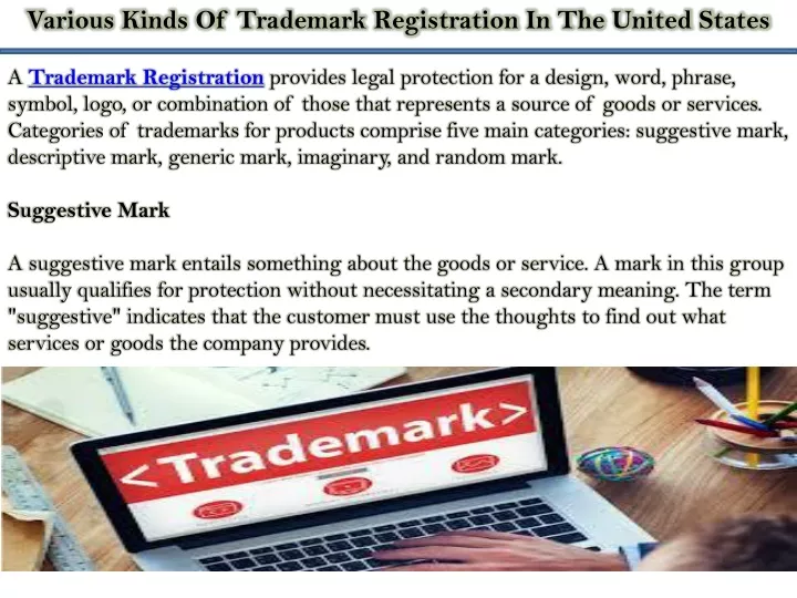 various kinds of trademark registration