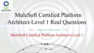 MuleSoft Certified Platform Architect-Level 1 Free Questions