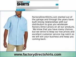factorydirectshirts com started out of the garage