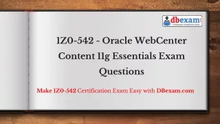 1z0 542 oracle webcenter