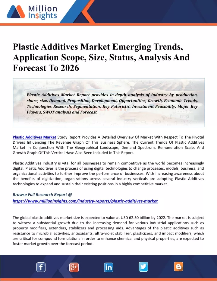 plastic additives market emerging trends