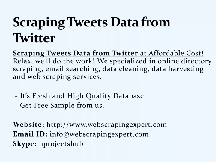 scraping tweets data from twitter