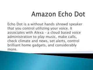 amazon echo dot