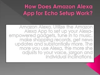 how does amazon alexa app for echo setup work