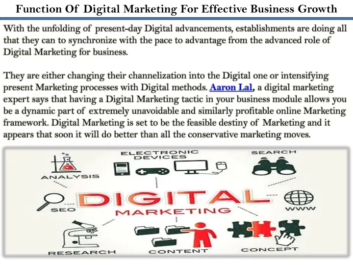 function of digital marketing for effective