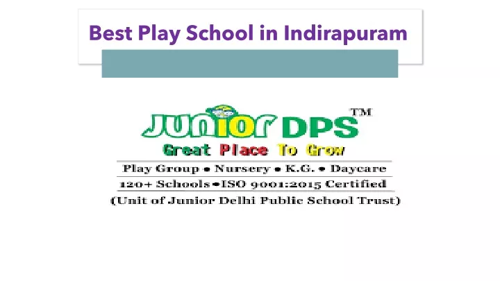 best play school in indirapuram