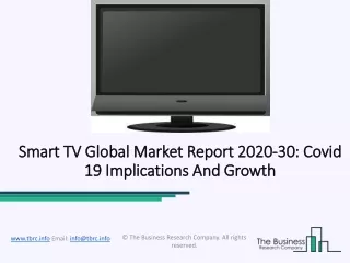 Smart TV Market Industry 2020-2030, Latest Trends And Opportunities