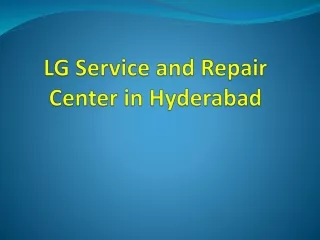 LG Service Center in Hyderabad