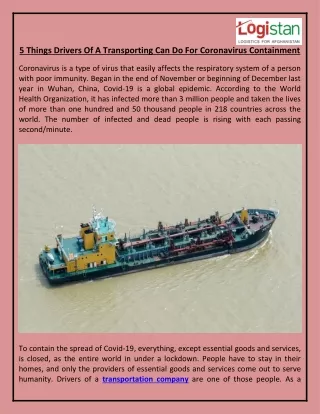 5 things drivers of a transporting