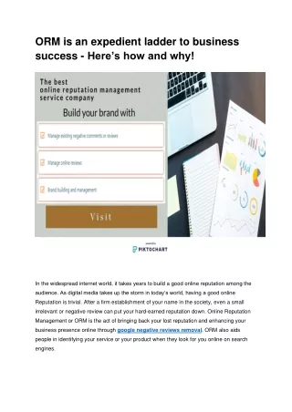 orm is an expedient ladder to business success