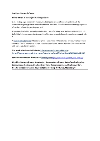 lead distribution software