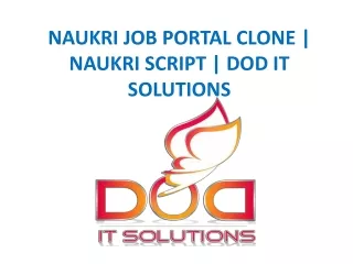 naukri job portal clone naukri script dod it solutions