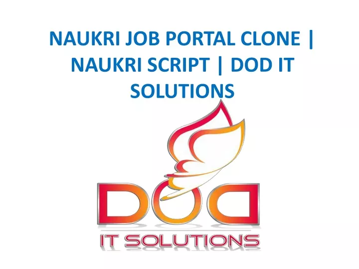 naukri job portal clone naukri script dod it solutions
