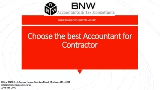 Choose the best Accountant for Contractor