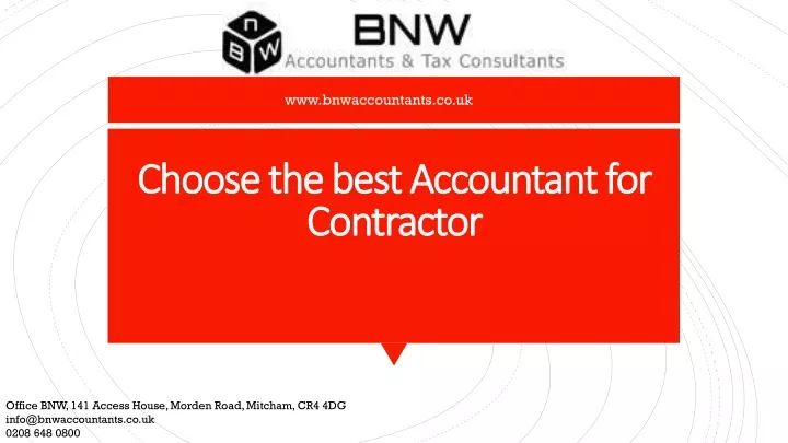 choose the best accountant for contractor